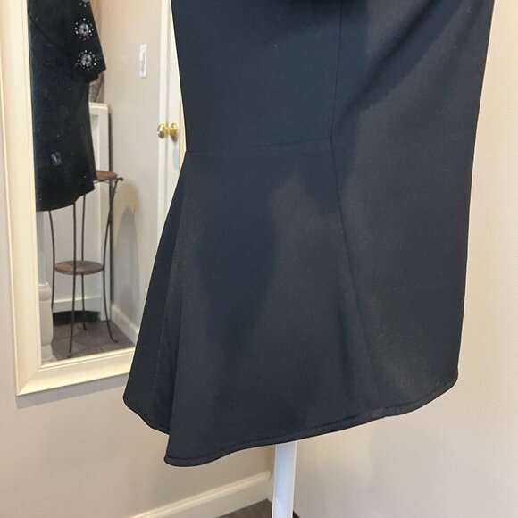 Michael Kors Black Embellished Sleeve Peplum Back Top, Size XS - Picture 10 of 15